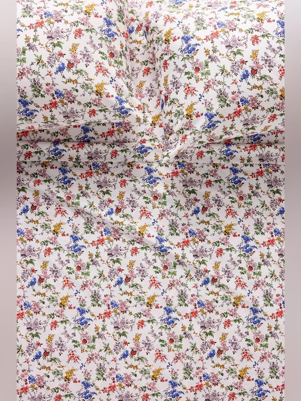 Anthropologie Organic Cotton Sateen Printed Sheet Set Alina